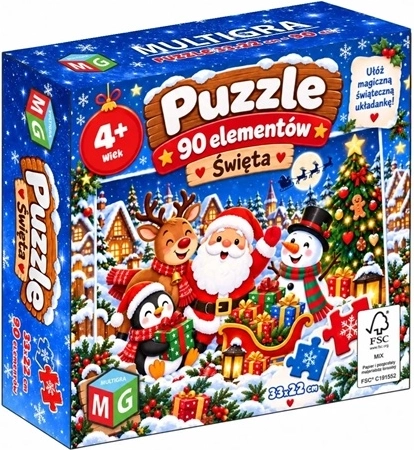 Puzzle pentru copii Multigra Crăciun, 90 de piese