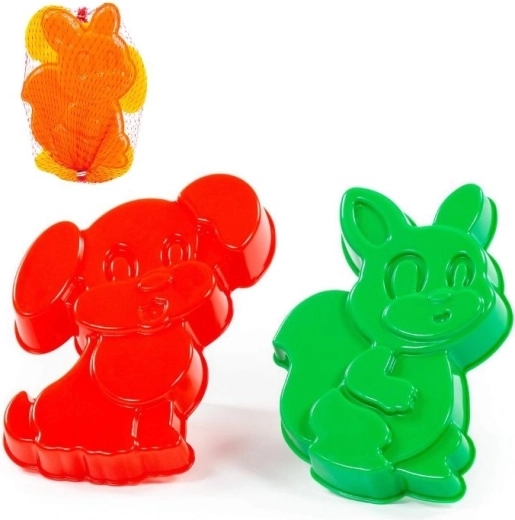 Forme de nisip veveriță și cățel