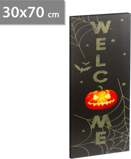 Tablou LED de Halloween pentru perete cu inscripția Welcome