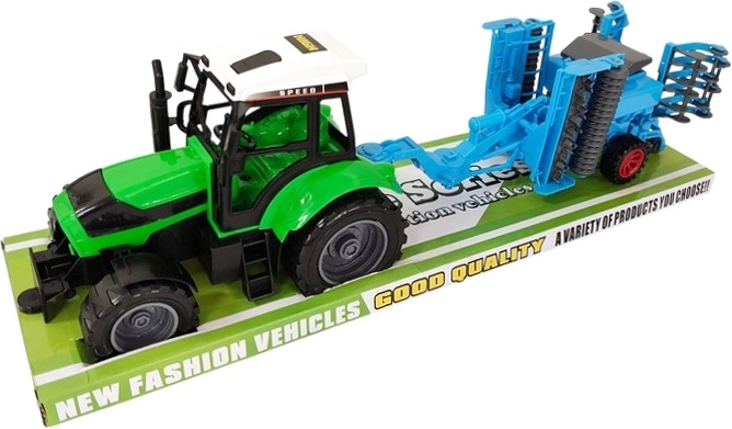 Tractor pentru copii cu utilaj agricol atașabil