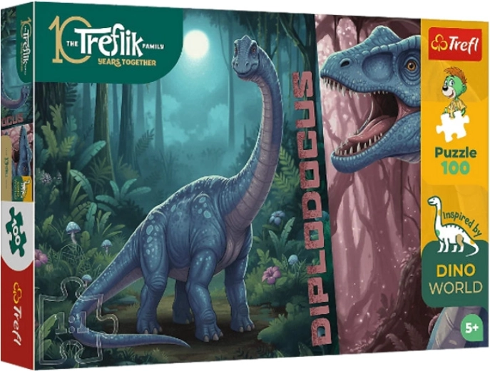 InspiredByDinoWorld Diplodocus puzzle 100 de piese
