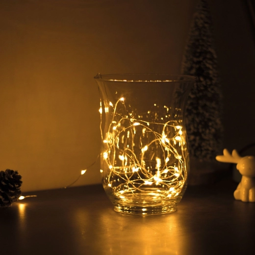 Ghirlandă luminoasă LED de Crăciun 5 m, 50 LED-uri, alb cald
