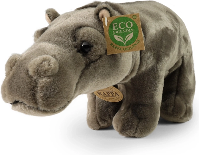 Hipopotam de pluș Rappa, în picioare, 30 cm, Eco-Friendly
