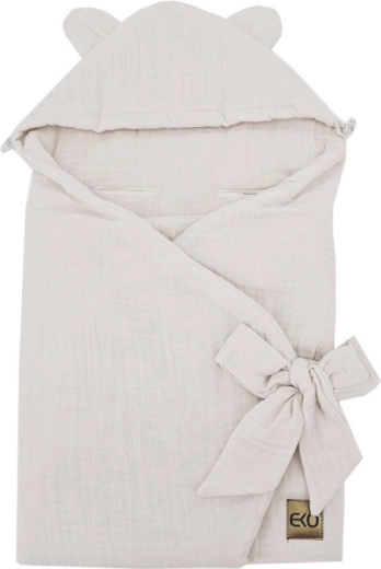 EKO înfășătoare muselină pentru scaun auto Beige 110 × 100 cm