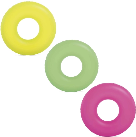 Colac de înot gonflabil Neon 91 cm – roz INTEX