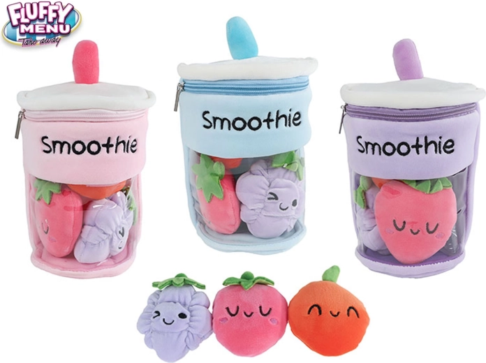 Pahar smoothie din pluș cu fructe Fluffy Menu 25 cm