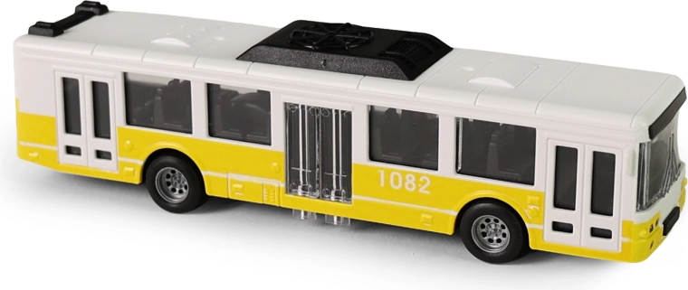 Autobuz de transport public 16 cm cu uși centrale deschizabile – Galben