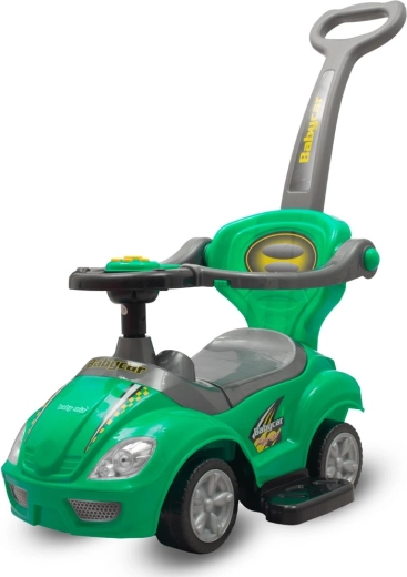 Împingător pentru copii 3 în 1 cu tijă de ghidare BABY MIX Mega Car – verde