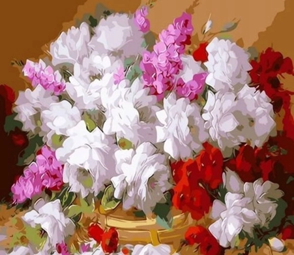 Norimpex Pictură după numere Buchet frumos 40 × 50 cm