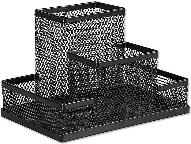 Suport universal metalic pentru instrumente de scris, negru