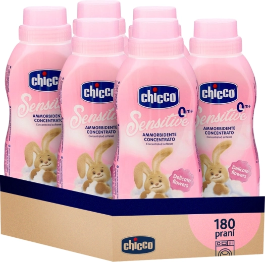 Chicco balsam Baby Sensitive Îmbrățișare Florală, concentrat 750 ml (6×30 spălări)