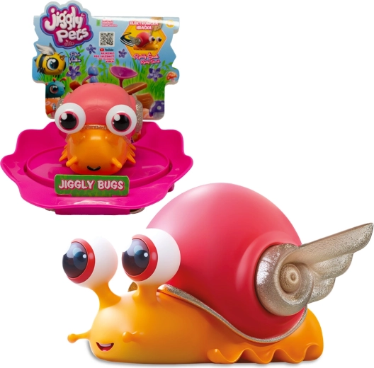Jucărie interactivă JIGGLY BUGS melc portocaliu