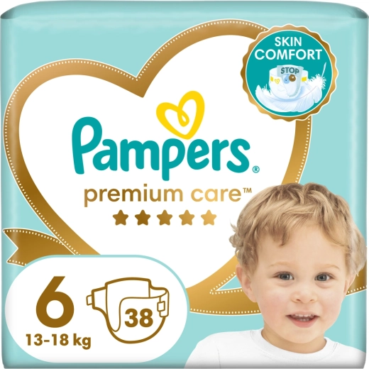 Pampers Premium Care scutece pentru copii mărimea 6 (13 kg+) 38 bucăți