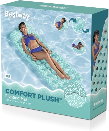 Saltea gonflabilă Bestway Comfort Plush 198 × 74 cm, turcoaz