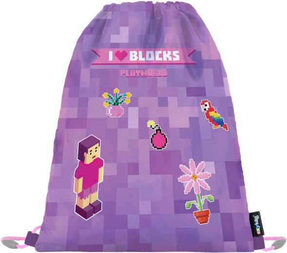 Săculeț pentru sport Playworld Girl – sac școlar din poliester