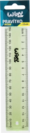 Riglă neon de 15 cm