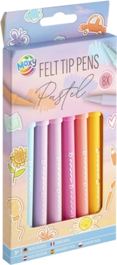 Set de markere pastel MOXY – 8 bucăți