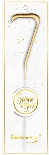 Scânteie numărul 7 aurie 16,5 cm