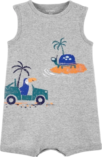 Salopetă de vară Carter’s Tropical Grey pentru băieți