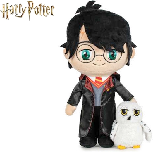 Jucărie de pluș Harry Potter cu Hedwig 29 cm