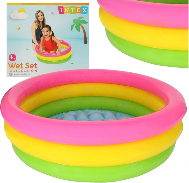 Piscină gonflabilă pentru copii INTEX rainbow 61 × 22 cm