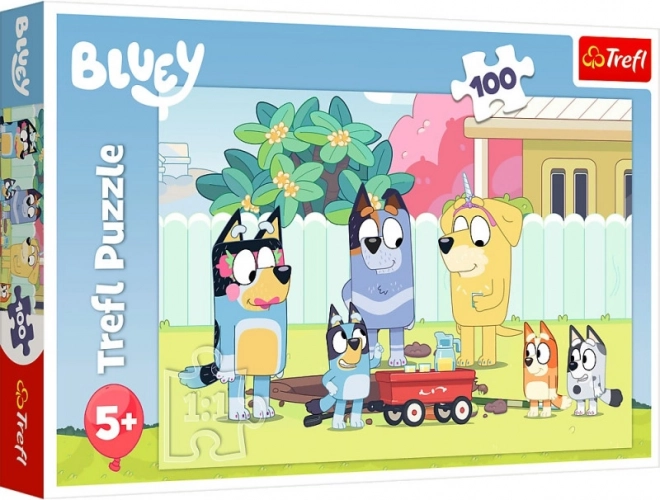 Puzzle TREFL BLUEY 100 piese – lumea veselă