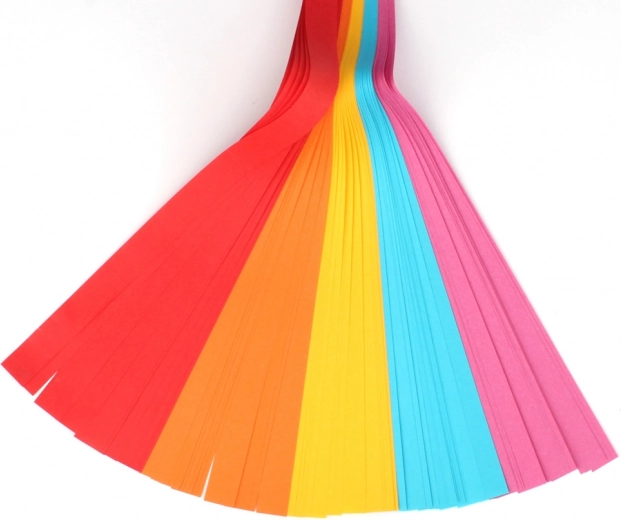 Set de fâșii de hârtie colorate pentru împletit și creații 250 buc