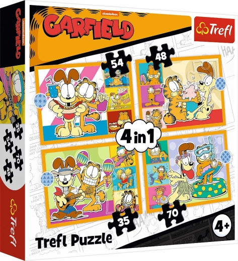 Puzzle TREFL Garfield iubește lasagna 4în1