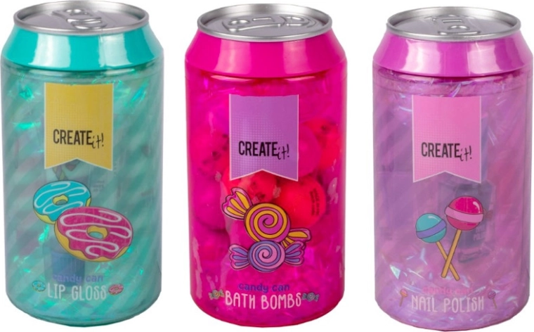 Create It! Candy cutie cadou din metal cu produse cosmetice pentru copii