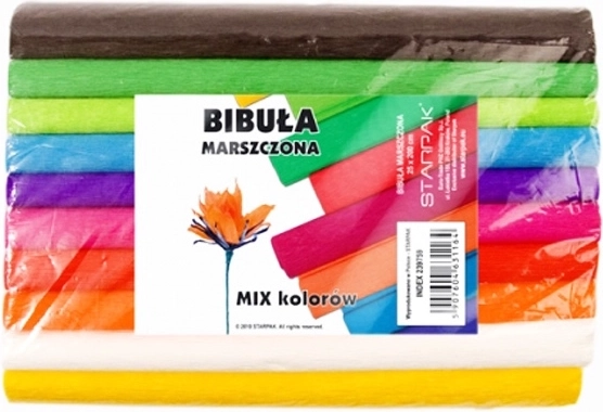 Hârtie creponată colorată – set de 10 bucăți