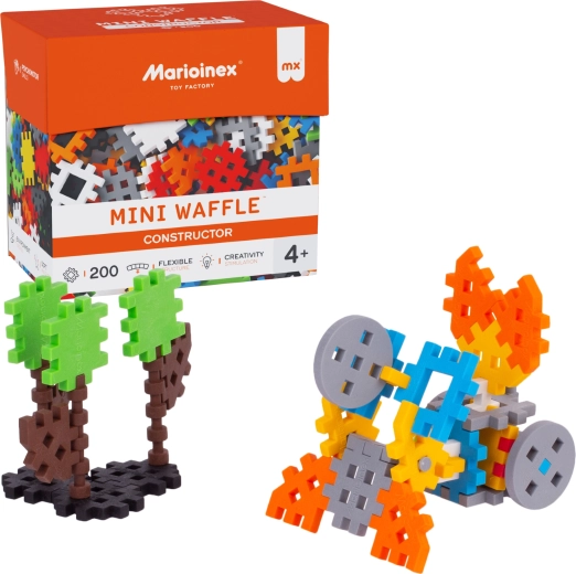 Set de construcție Mini Waffle Constructor 200 piese MARIOINEX