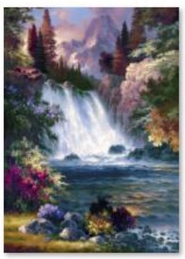 Broderie cu diamante (diamond painting) cascadă 30 × 40 cm - 1 bucată