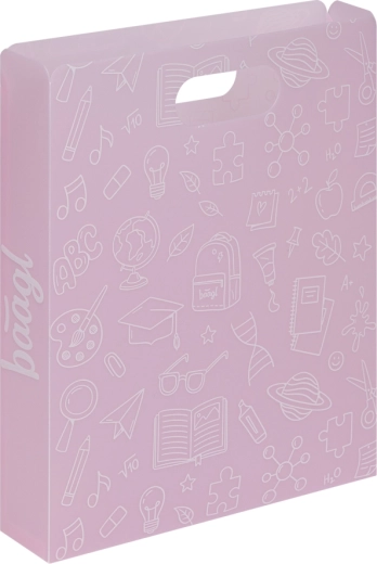 Baagl dosar din plastic pentru caiete școlare roz