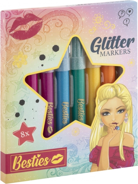 Markere cu sclipici Besties 8 buc