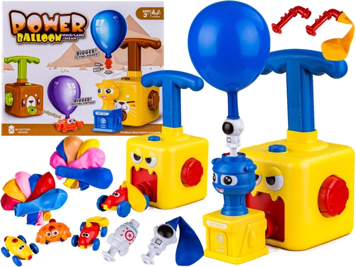 Pistă de lansare cu baloane cu pompă – monstru galben