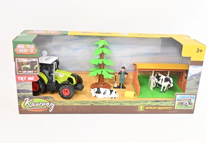 Set fermă pentru copii cu tractor (7 piese)