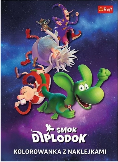 Dragonul Diplodok – carte de colorat cu autocolante