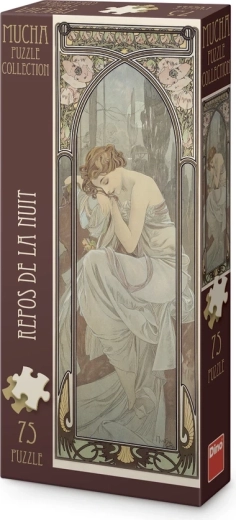 Puzzle panoramic Dino Alfons Mucha – Odihna nopții (75 de piese)