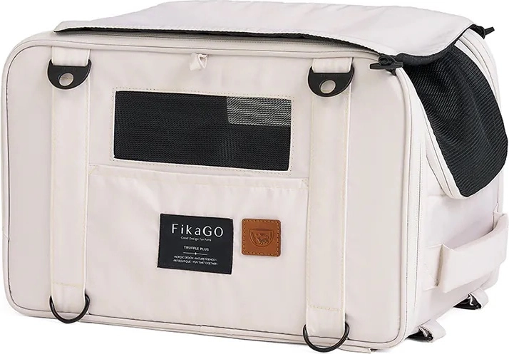 FIKAGO transportor de călătorie pentru câini și pisici Truffle Plus Creamy Cloud