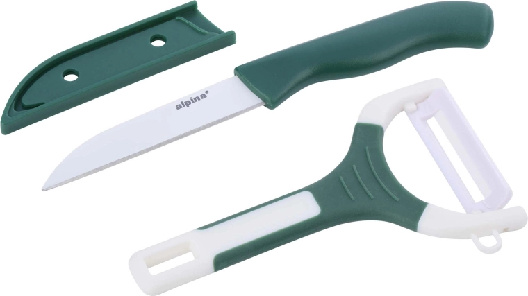 Set de bucătărie ALPINA – cuțit și curățător, mix de culori