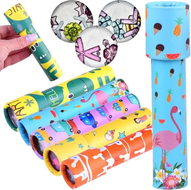 Caleidoscop colorat rotativ pentru copii 15 cm - 1 bucată