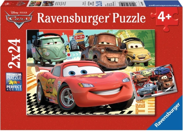 Puzzle Ravensburger Cars 2 – excursie în Europa 2×24 piese