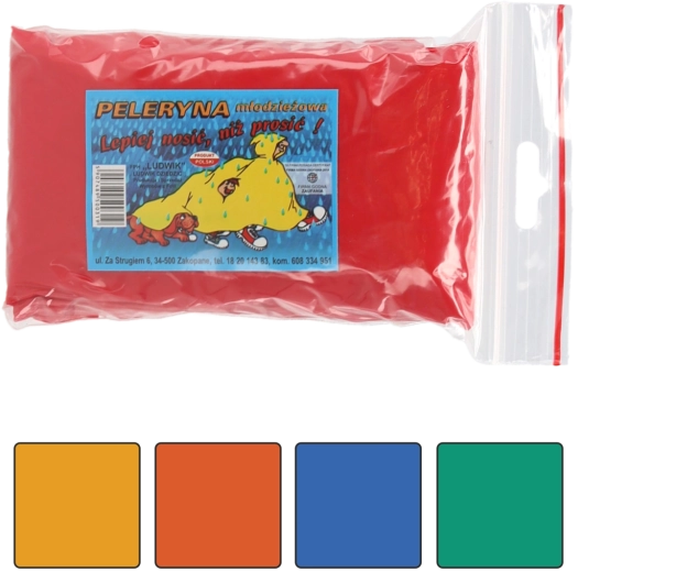 Pelerină de ploaie tip poncho pentru tineret, unisex