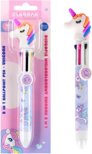 Pix cu bilă în 8 culori unicorn - 1 bucată