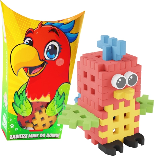 Set de construcție Mini Waffle Pocket Pets – papagal