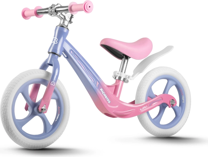 Bicicletă de echilibru pentru copii Ricokids Funnu din magneziu 12” cu roți EVA