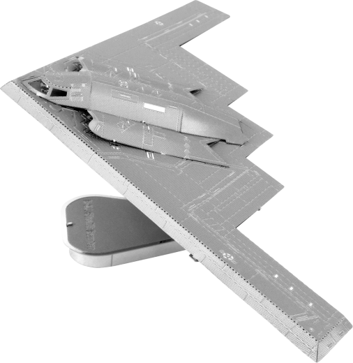 Puzzle metalice 3D METAL EARTH B‑2A Spirit ICONX – model bombardier stealth
