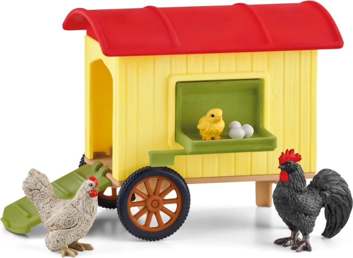 Schleich Farm World coteț mobil pentru găini