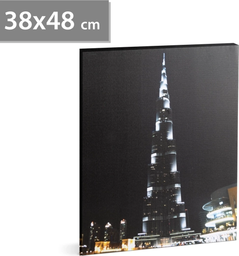 Tablou LED de perete Burj Khalifa, 38 × 48 cm