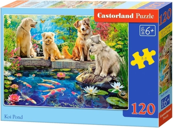 Puzzle Castorland Iaz cu crapi Koi, 120 de piese
